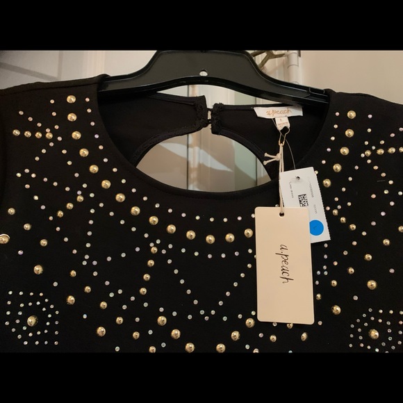 New A Peach Rhinestone Dress - Picture 5 of 5